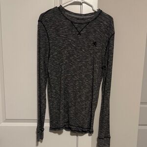 Express Black and Gray Long Sleeve Shirt